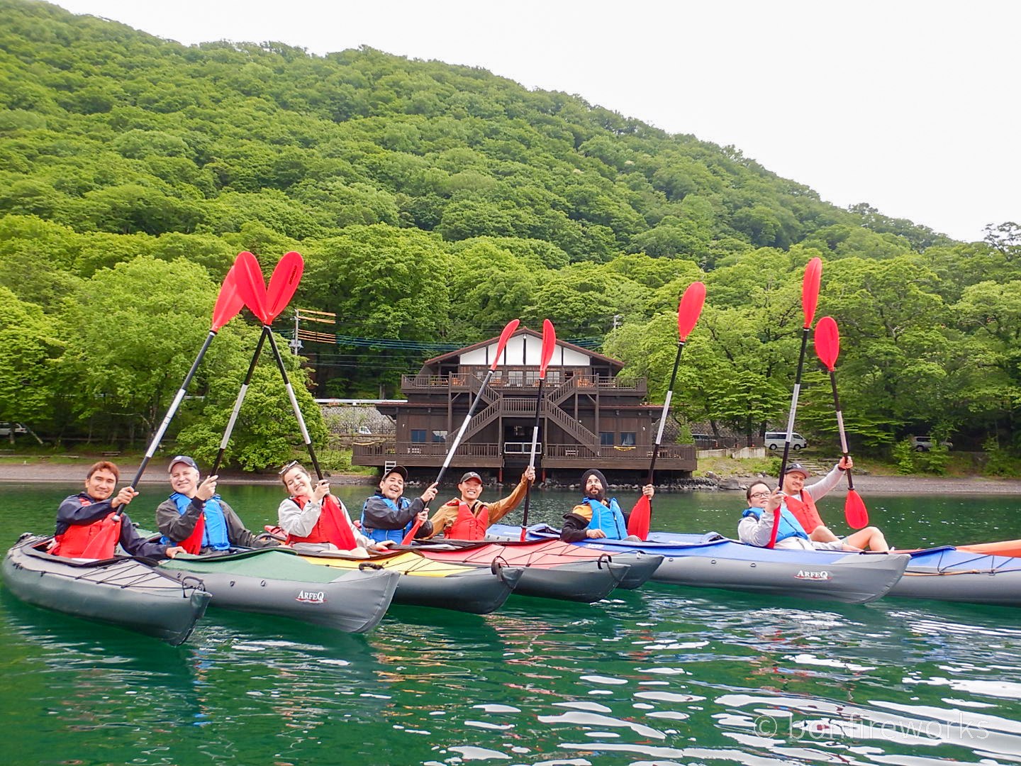 午後ツアー の様子 4｜中禅寺湖カヤック・カヌーツアー
